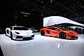 Supercar nello stand Lamborghini al salone di Ginevra